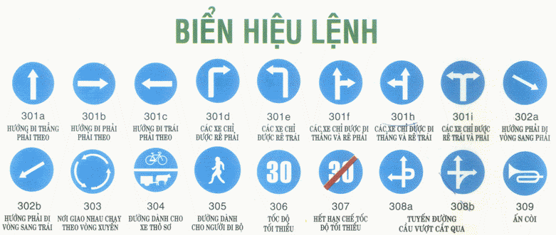 Khi nhìn thấy biển báo hiệu lệnh, người điều khiển phương tiện phải có nghĩa vụ chấp hành theo.