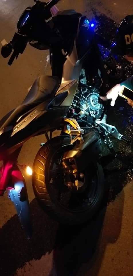Honda Winner X gặp tai nạn trên đường Phú Lợi, Bình Dương