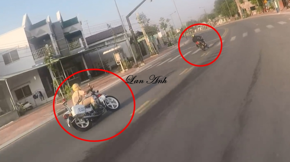 Một cảnh sát giao thông truy đuổi nam thanh niên chạy xe Yamaha Exciter 150 độ tại Bình Dương