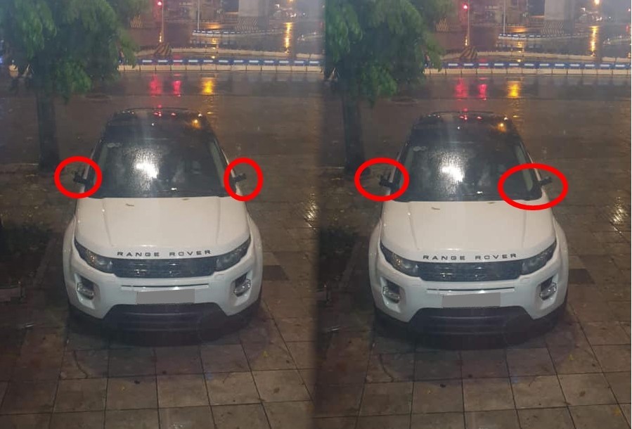 Kẻ gian chỉ mất 31 giây để vặt sạch sẽ cặp gương chiếu hậu của chiếc SUV hạng sang Range Rover