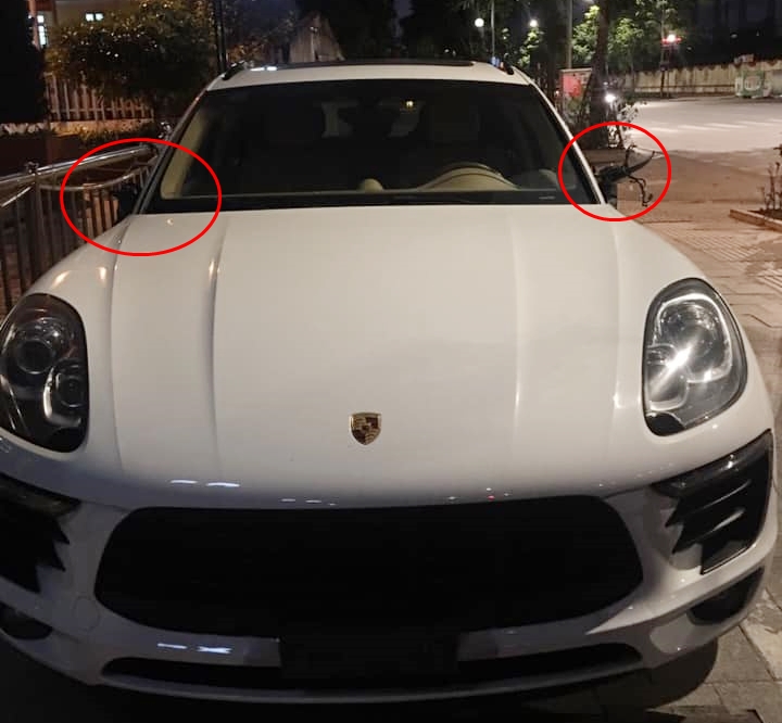 Tối mùng 3 Tết, chủ xe Porsche Macan mất hơn 100 triệu đồng vì bị kẻ gian vặt gương