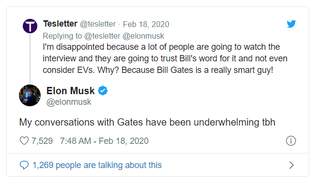 Elon Musk: Thành thực mà nói thì tôi khá thất vọng sau nhiều lần nói chuyện với Bill Gates