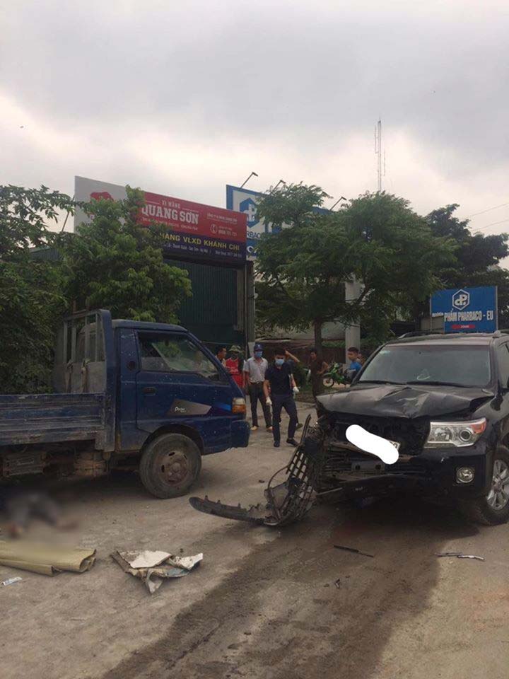 Hiện trường vụ tai nạn tại Sóc Sơn, Hà Nội