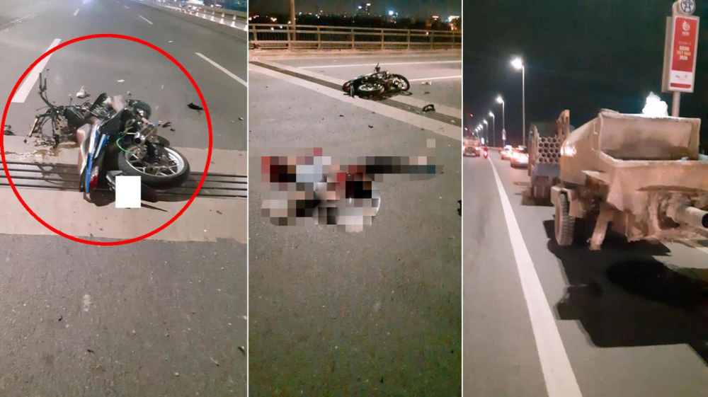 Hiện trường vụ tai nạn giao thông khiến nam thanh niên chạy xe máy tử vong