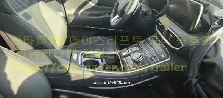 Hình ảnh nội thất rò rỉ mới của Hyundai Santa Fe 2021