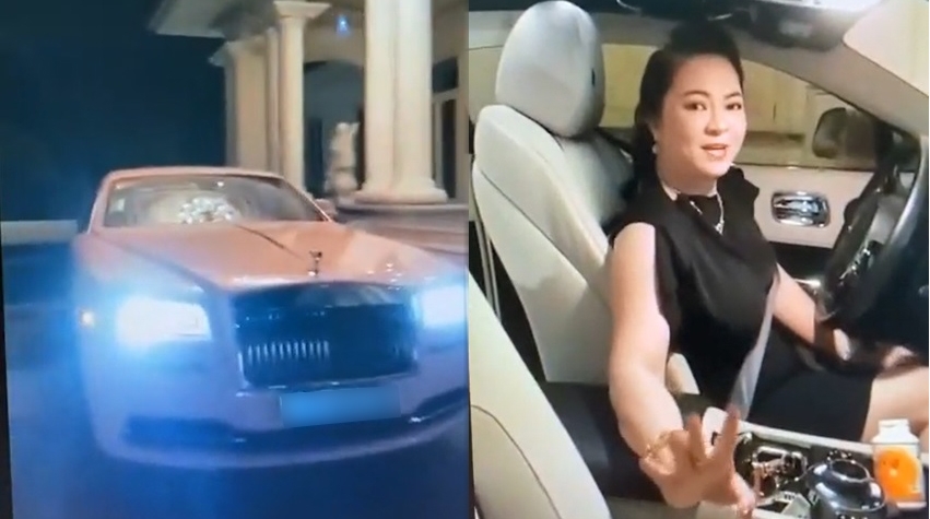 Bà Nguyễn Phương Hằng bất ngờ live stream vào tối ngáy 23 tháng 6 trên chiếc xe siêu sang Rolls-Royce Wraith màu hồng
