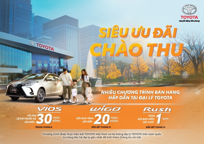 Các chương trình khuyến mãi hấp dẫn được Toyota Việt Nam áp dụng trong tháng 8/2021.