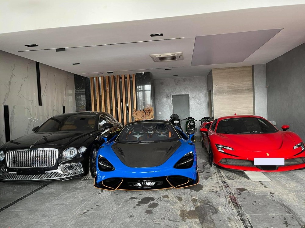 Garage của đại gia lan đột biến Củ Chi với sự xuất hiện của Ferrari SF90 Stradale, McLaren 765LT và Bentley Flying Spur Edition, ngoài ra chủ vườn lan này còn đang sở hữu Lamborghini Aventador SVJ