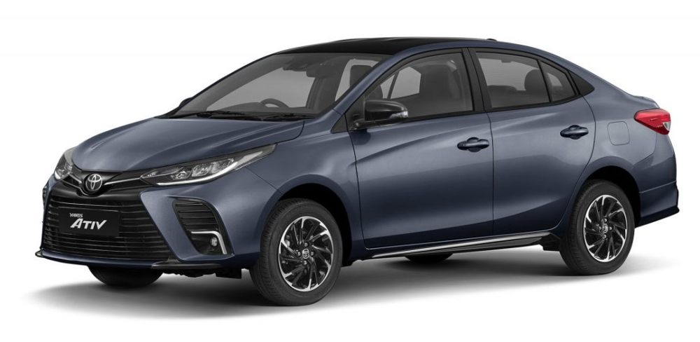 Toyota Yaris Ativ 2021 màu xanh phối nóc đen mới