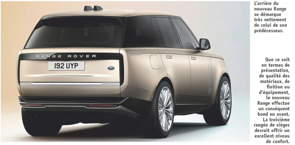 Thiết kế đằng sau mới của Range Rover 2022