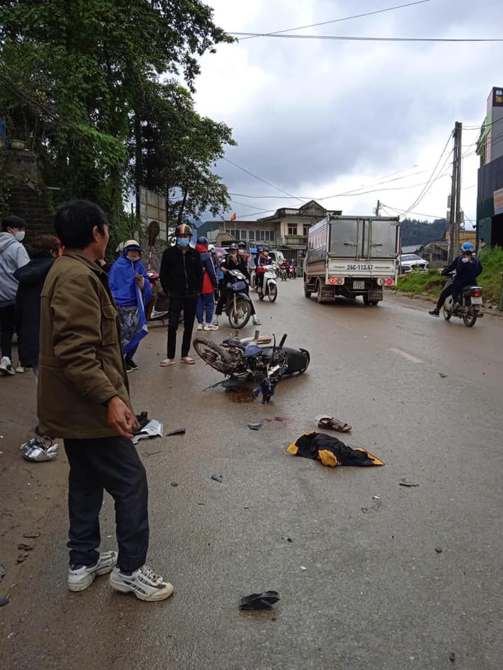 Hiện trường vụ tai nạn tại thị xã Sapa, tỉnh Lào Cai