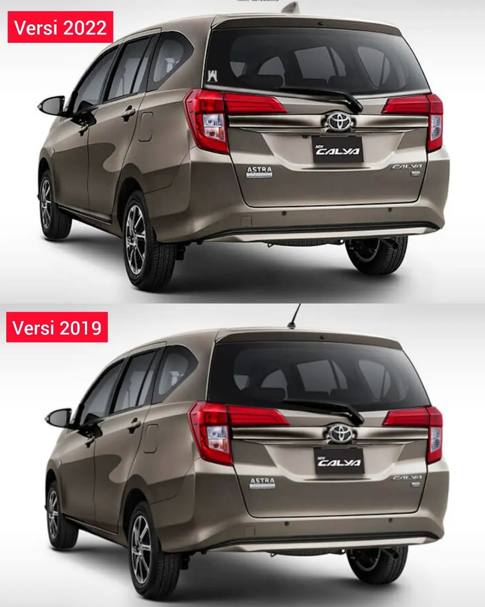 Thiết kế phía sau của Toyota Calya 2022 giữ nguyên như cũ