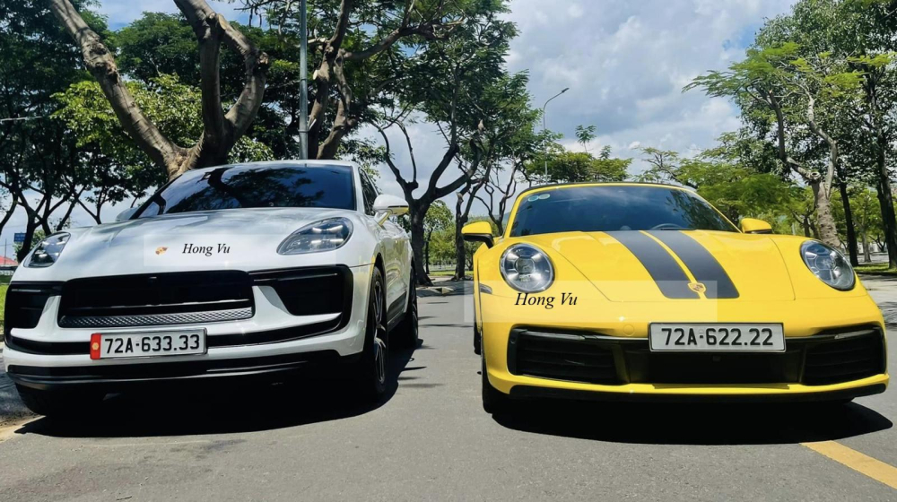 2 chiếc xe Porsche sở hữu biển số tứ quý liền kề là 2 và 3