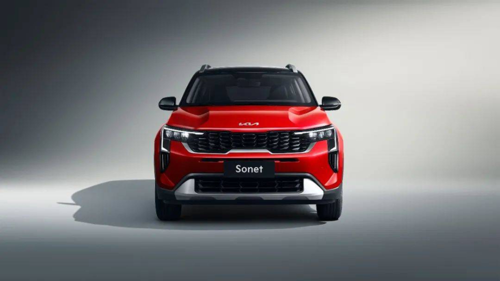 Cận cảnh đầu xe của Kia Sonet 2024 dành cho Trung Quốc