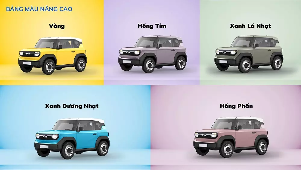 5 màu sắc nâng cao của VinFast VF3 5 màu sắc nâng cao của VinFast VF3