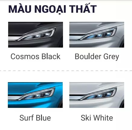 4 màu sắc ngoại thất của BYD Atto 3