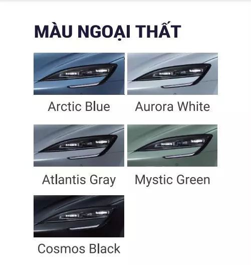 5 màu sắc ngoại thất của BYD Seal 5 màu sắc ngoại thất của BYD Seal