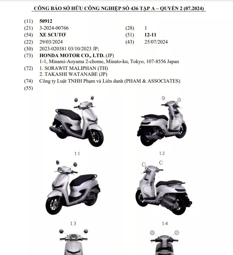 Xe ga Honda Stylo 160 được đăng ký kiểu dáng công nghiệp tại Việt Nam Xe ga Honda Stylo 160 được đăng ký kiểu dáng công nghiệp tại Việt Nam