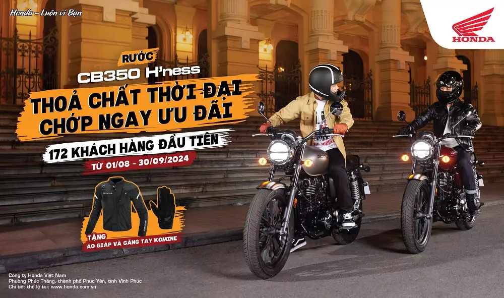 Sau hơn nửa năm ra mắt Việt Nam, mô tô Honda CB350 H’ness lần đầu tiên có khuyến mãi Sau hơn nửa năm ra mắt Việt Nam, mô tô Honda CB350 H’ness lần đầu tiên có khuyến mãi