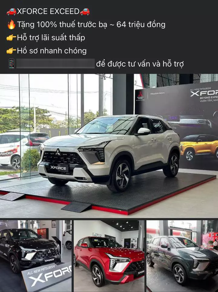 Mitsubishi Xforce được ưu đãi gần 70 triệu đồng, quyết giữ ngôi vương trong phân khúc Mitsubishi Xforce được ưu đãi gần 70 triệu đồng, quyết giữ ngôi vương trong phân khúc